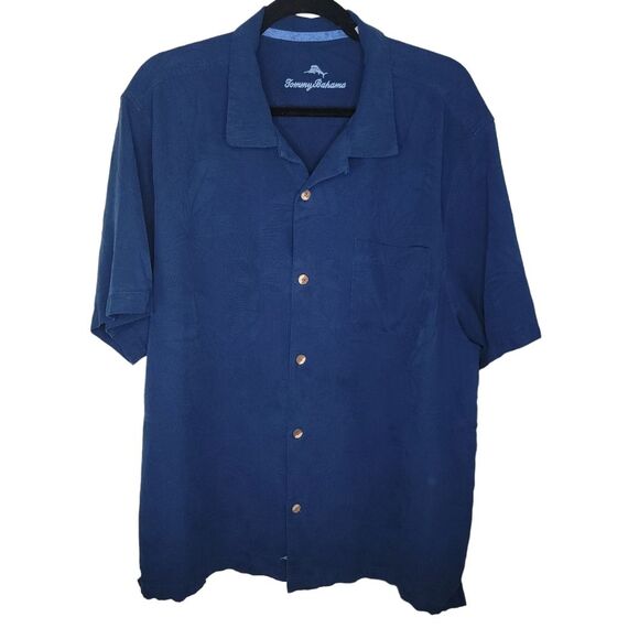 Tommy Bahama Silk Floral embossed button down shirt size XL - Picture 1 of 8